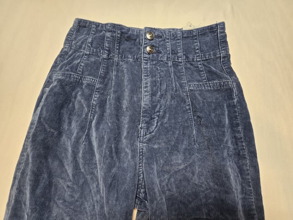 We The Free Jayde Flare Corduroy Pants Size 27 Blue